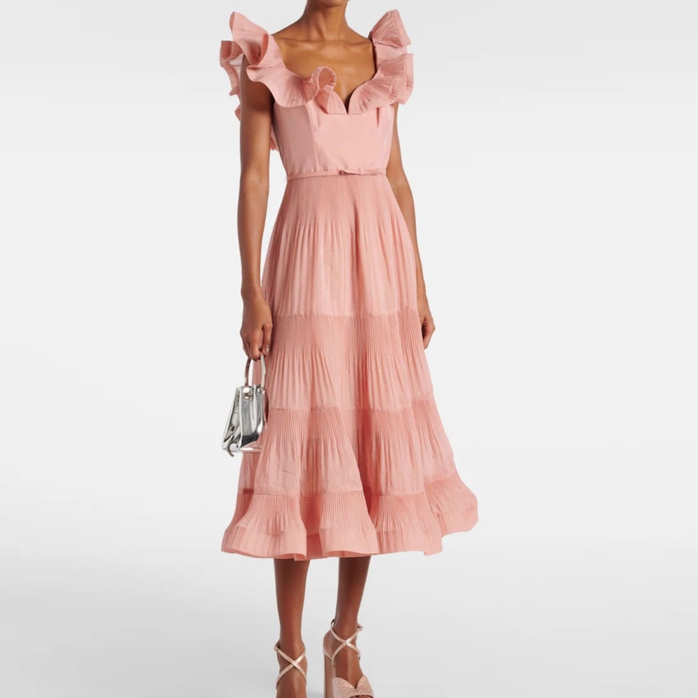 Zimmermann Blush Pink Ruffled Dress